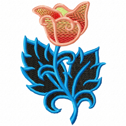 Flowers And Tree Embroidery Design 4